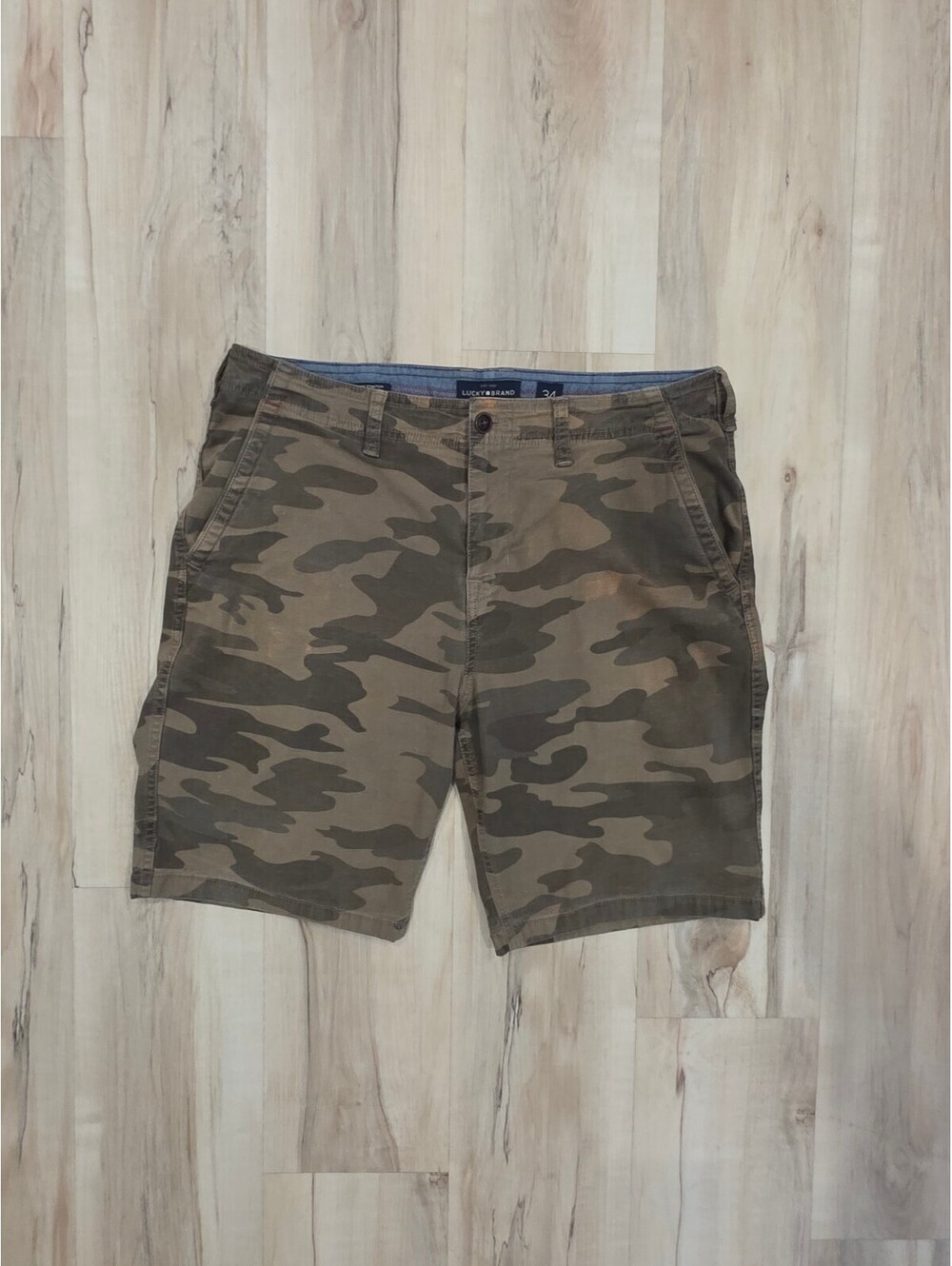 Lucky Brand Men's Camo Saturday Stretch Cargo Shorts Size 34